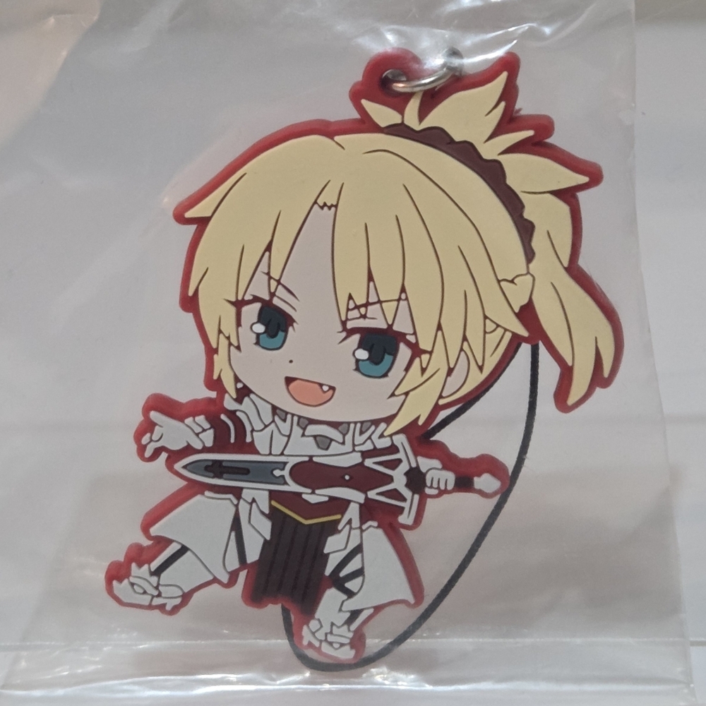 *4 for $20* Fate Grand Order Saber Mordred Rubber Strap Keychain Charm